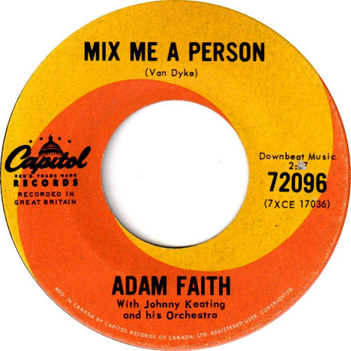 Adam Faith - Mix Me A Person (45-Tours Usagé)