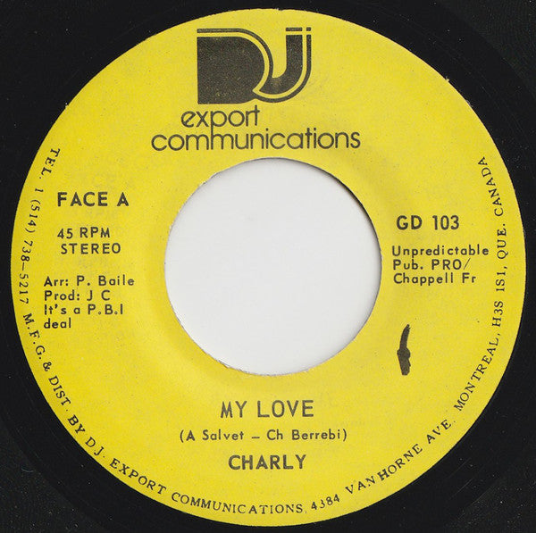 Charly (34) - My Love (45-Tours Usagé)