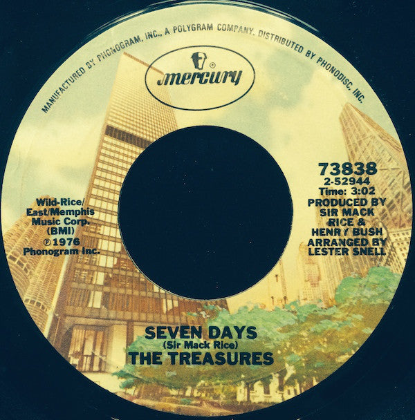 The Treasures - Seven Days / You Aint Playing With No Toy (45-Tours Usagé)