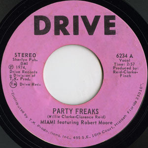 Miami Featuring Robert Moore (3) - Party Freaks (45-Tours Usagé)