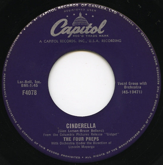The Four Preps - Cinderella (45-Tours Usagé)