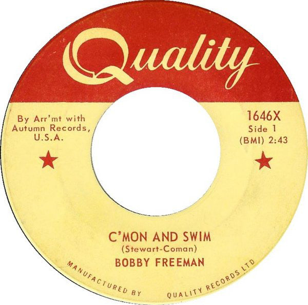 Bobby Freeman - Cmon And Swim (45-Tours Usagé)