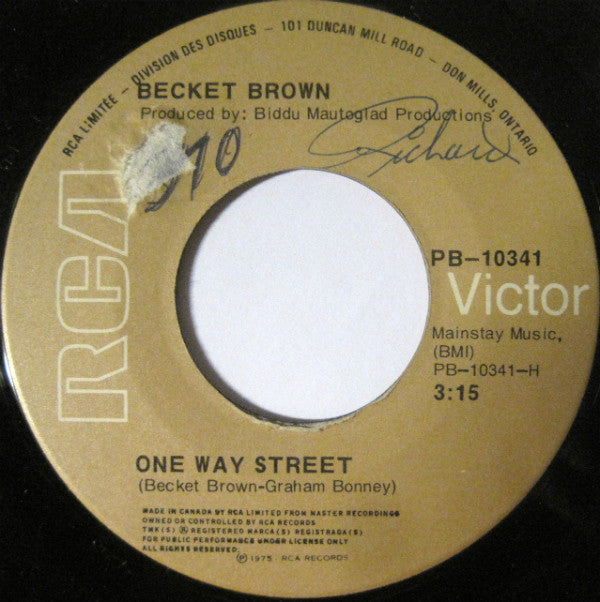 Beckett Brown - One Way Street (45-Tours Usagé)