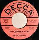 Vince Edwards (2) - Dont Worry Bout Me / And Now (45-Tours Usagé)