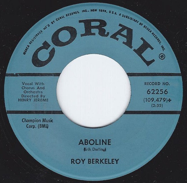 Roy Berkeley - Aboline (45-Tours Usagé)