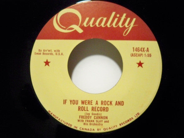 Freddy Cannon - If You Were A Rock And Roll Record (45-Tours Usagé)
