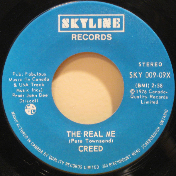 Creed (12) - The Real Me (45-Tours Usagé)