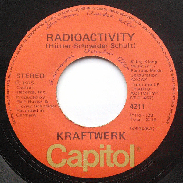 Kraftwerk - Radioactivity (45-Tours Usagé)
