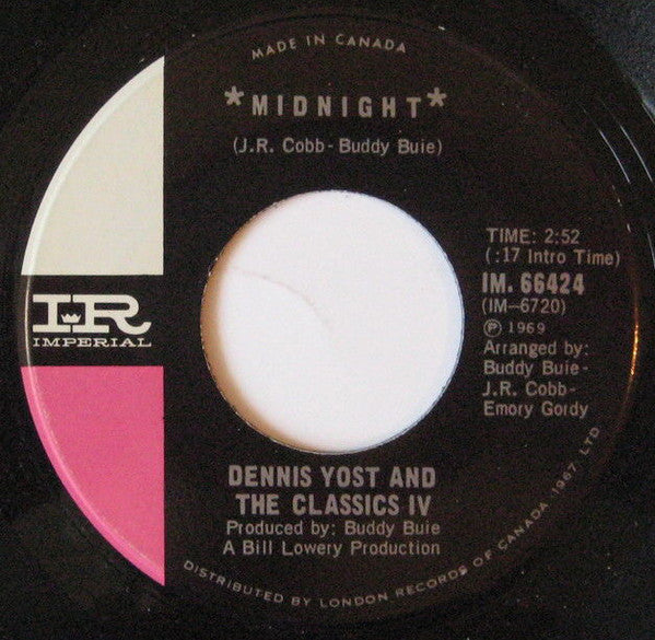 Dennis Yost And The Classics Iv - Midnight (45-Tours Usagé)