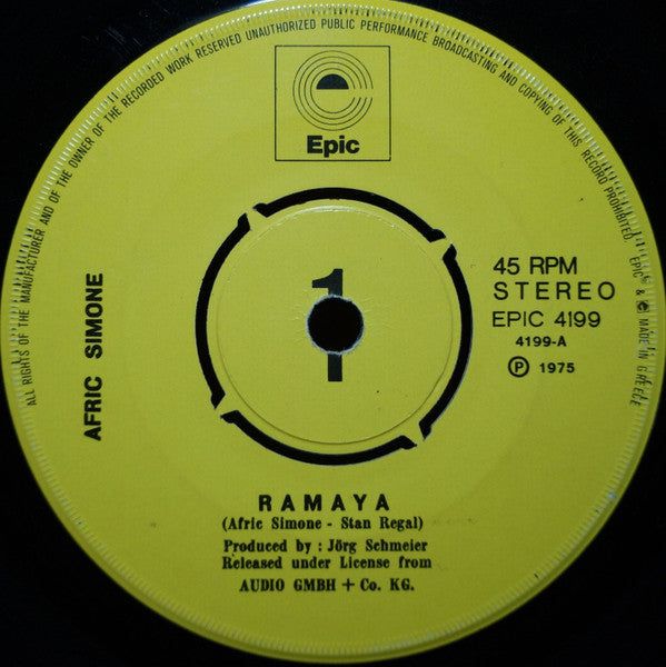 Afric Simone - Ramaya / Curare (45-Tours Usagé)
