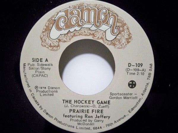 The Prairie Fire Band - The Hockey Game (45-Tours Usagé)