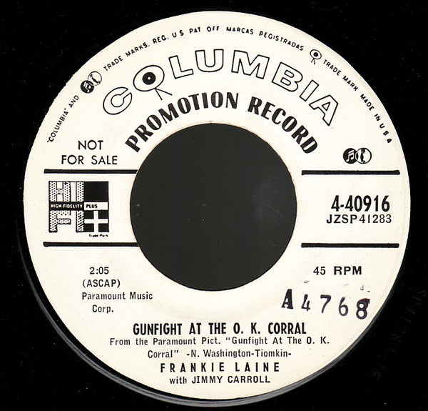 Frankie Laine - Gunfight At The Ok Corral (45-Tours Usagé)