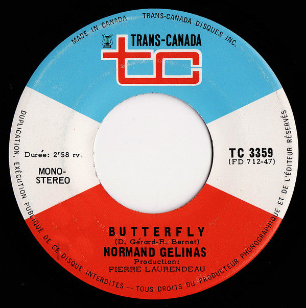 Normand Gelinas - Butterfly (45-Tours Usagé)