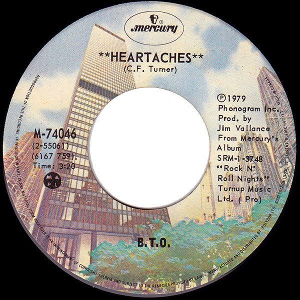 Bachman-turner Overdrive - Heartaches / Heaven Tonight (45-Tours Usagé)