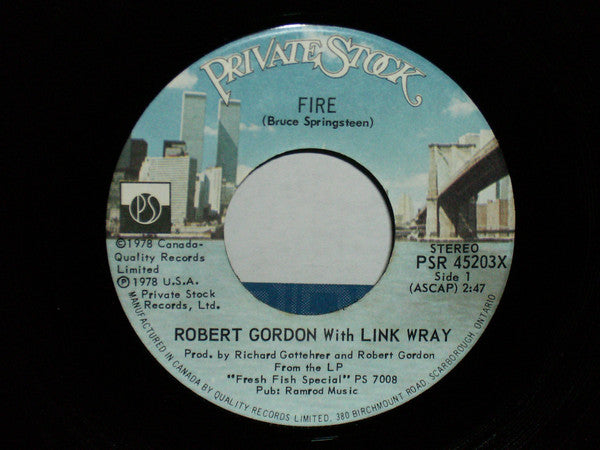 Robert Gordon (2) Link Wray - Fire (45-Tours Usagé)