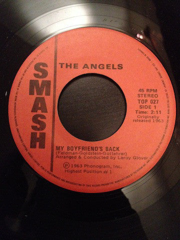 The Angels (3) - My Boyfriends Back/i Adore Him (45-Tours Usagé)