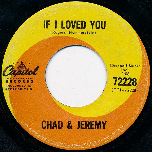 Chad And Jeremy - If I Loved You (45-Tours Usagé)