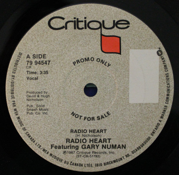 Radio Heart Featuring Gary Numan - Radio Heart (45-Tours Usagé)