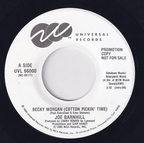 Joe Barnhill - Becky Morgan (cotton Pickin Time) (45-Tours Usagé)