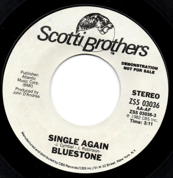 Bluestone (3) - Single Again (45-Tours Usagé)