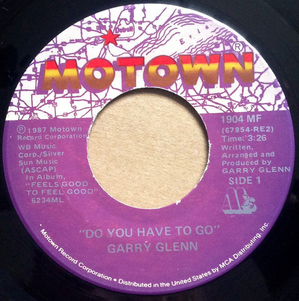 Garry Glenn - Do You Have To Go (45-Tours Usagé)