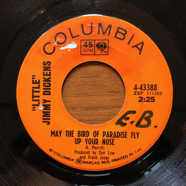 Little Jimmy Dickens - May The Bird Of Paradise Fly Up Your Nose (45-Tours Usagé)