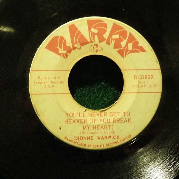 Dionne Warwick - Youll Never Get To Heaven (if You Break My Heart) (45-Tours Usagé)