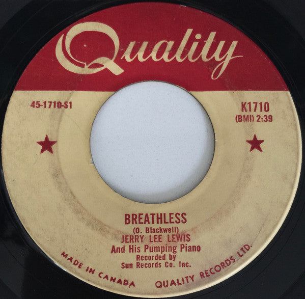 Jerry Lee Lewis - Breathless (45-Tours Usagé)