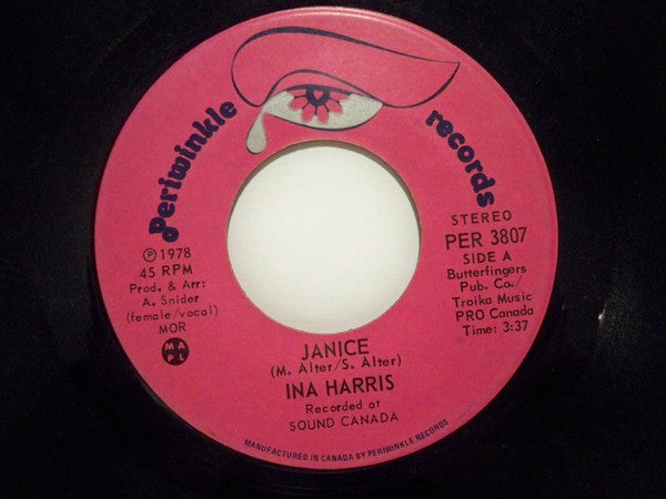 Ina Harris - Janice (45-Tours Usagé)