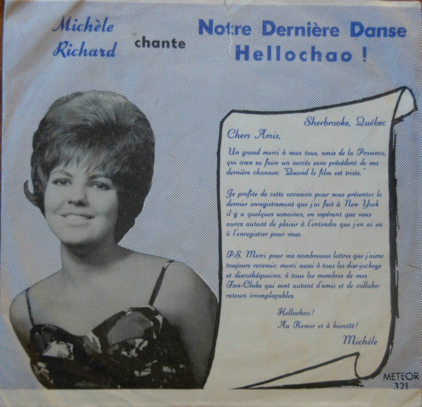 Michele Richard - Notre Derniere Danse / Hellochao (45-Tours Usagé)