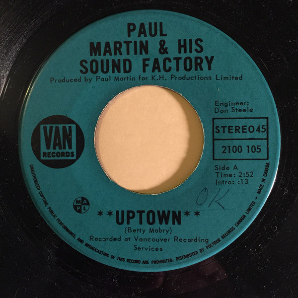 Paul Martin And His Sound Factory - Uptown (45-Tours Usagé)