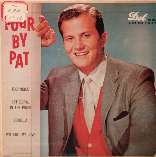 Pat Boone - Four By Pat (45-Tours Usagé)