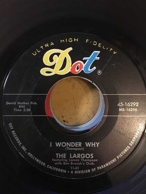 The Largos - I Wonder Why / Saddle Up (45-Tours Usagé)