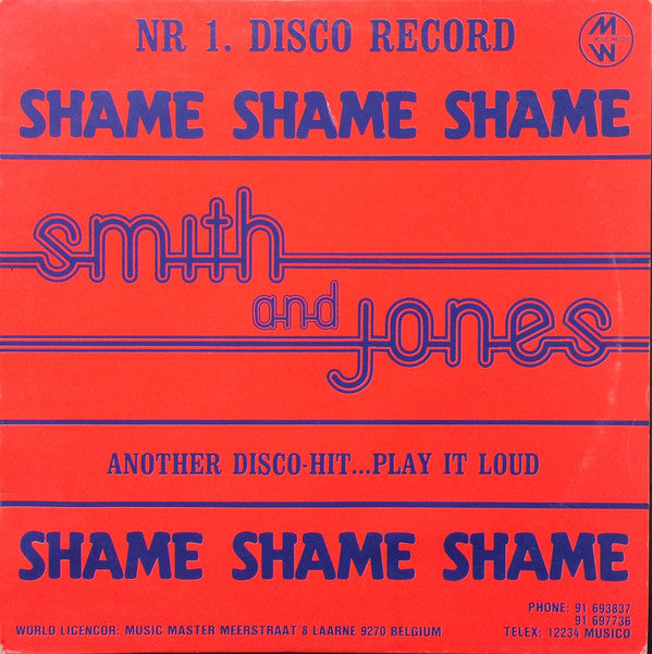 Smith and Jones - Shame Shame Shame (Vinyle UsagŽ)