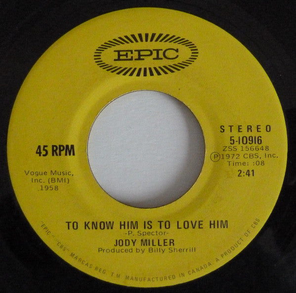 Jody Miller - To Know Him Is To Love Him (45-Tours Usagé)