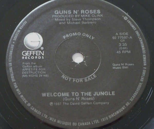 Guns N Roses - Welcome To The Jungle (45-Tours Usagé)