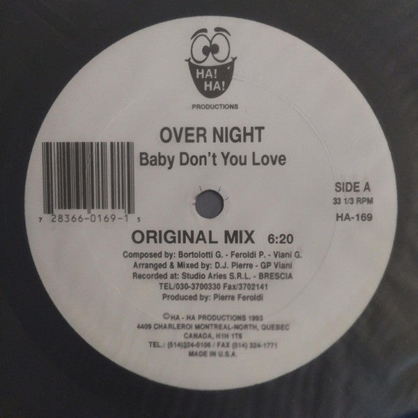 Over Night - Baby Dont You Love (Vinyle Usagé)