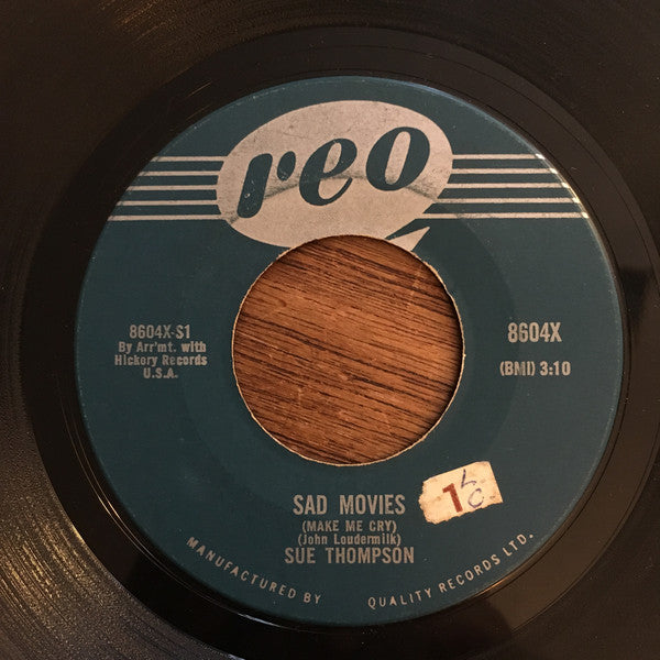 Sue Thompson - Sad Movies (make Me Cry) (45-Tours Usagé)