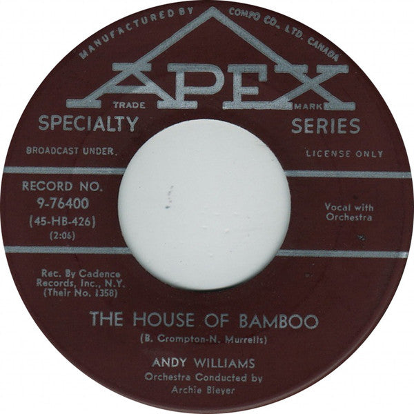Andy Williams - Hawaiian Wedding Song (45-Tours Usagé)