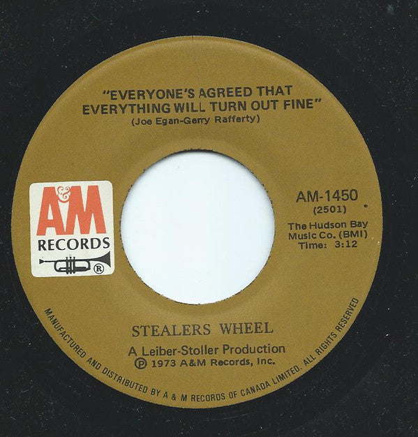 Stealers Wheel - Everyones Agreed That Everything Will Turn Out Fine (45-Tours Usagé)