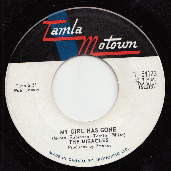 The Miracles - My Girl Has Gone / Since You Won My Heart (45-Tours Usagé)