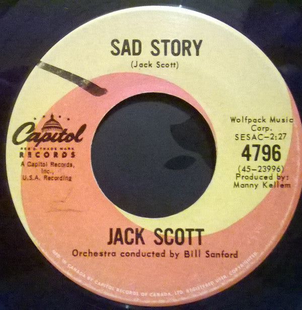 Jack Scott - Sad Story (45-Tours Usagé)