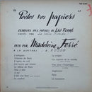 Madeleine Ferre - Poetes Vos Papiers (Vinyle Usagé)