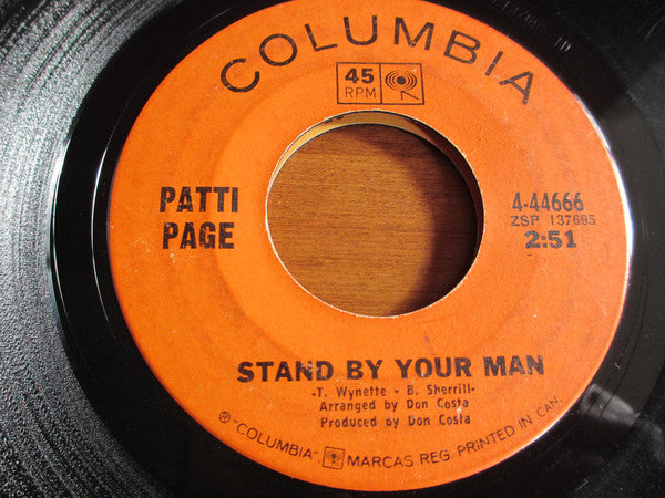 Patti Page - Stand By Your Man (45-Tours Usagé)