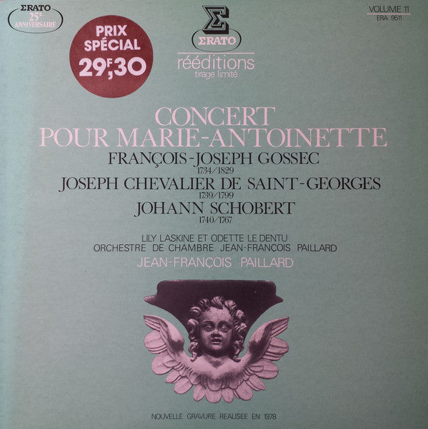 Gossec / Saint Georges / Schobert / Paillard - Concert pour Marie Antoinette (Vinyle Usagé)