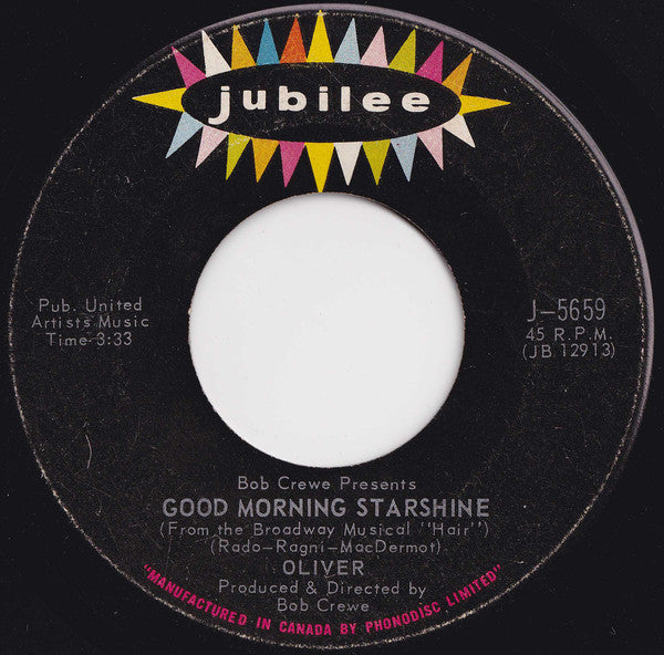 Oliver (6) - Good Morning Starshine / Cant You See (45-Tours Usagé)