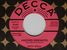 Kitty Wells - Unloved Unwanted / Au Revoir (45-Tours Usagé)