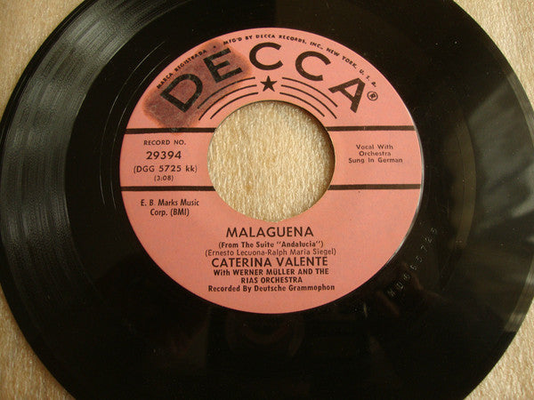 Caterina Valente With Werner Muller Mit Dem Rias-tanzorchester - Malaguena / Mambo From Chile (45-Tours Usagé)