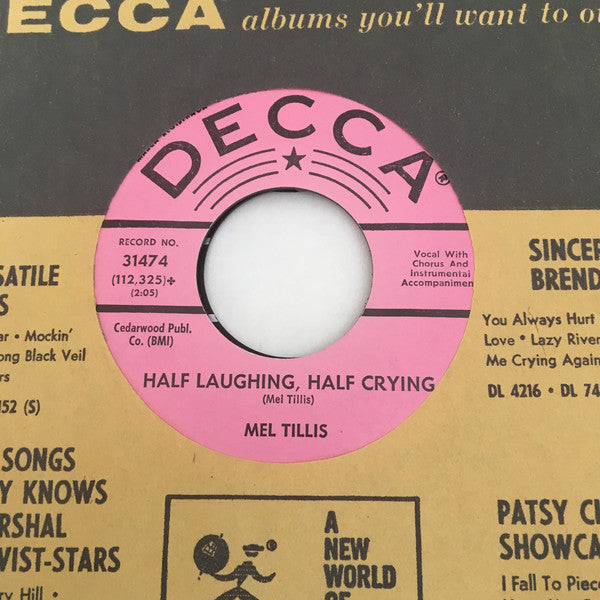 Mel Tillis - Half Laughing Half Crying / Dont Tell Mama (45-Tours Usagé)