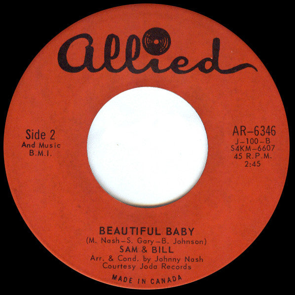 Sam And Bill - For Your Love / Beautiful Baby (45-Tours Usagé)